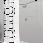 Black shower rail L-shaped